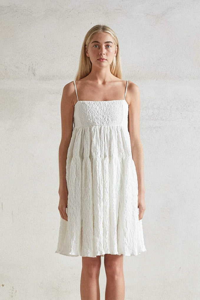 Prélude Dress - White Powder Cotton