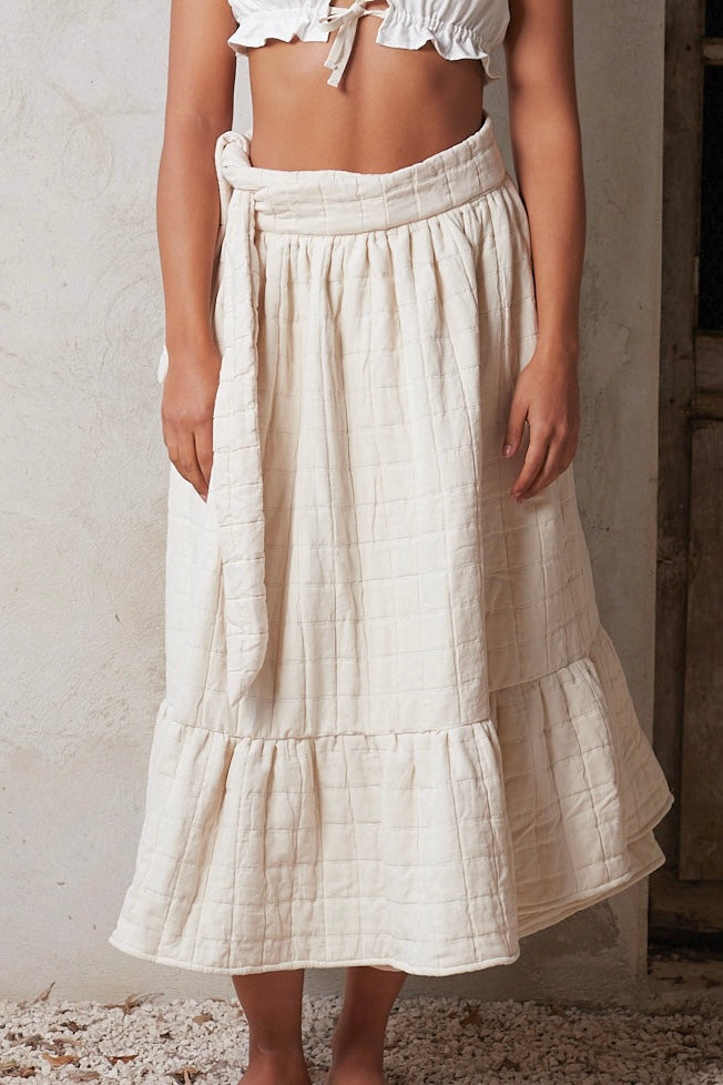 La Jupe Sauvage – Natural Jacquard Cotton