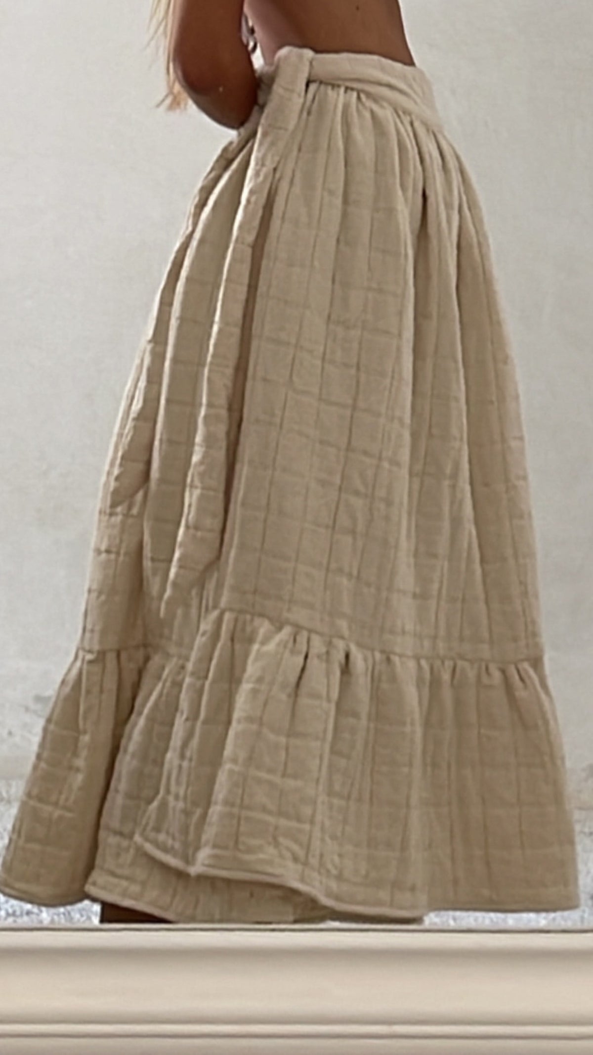 La Jupe Sauvage – Natural Jacquard Cotton