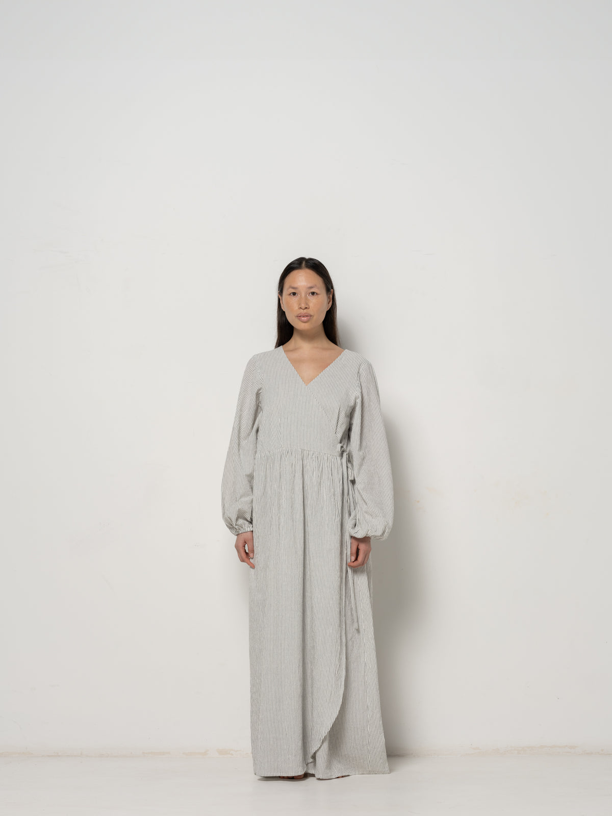 Amadea Longsleeve Dress - Striped Hemp Organic Cotton