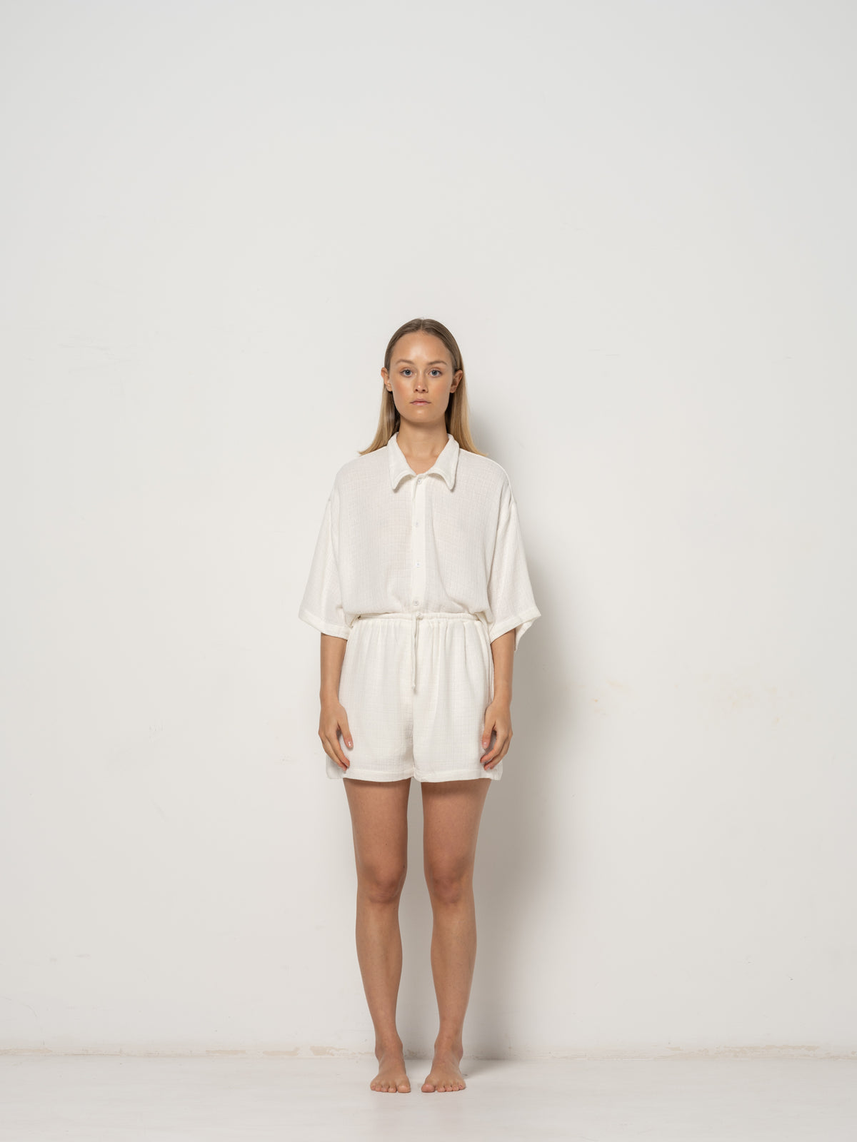 Eli Shorts - White Cotton