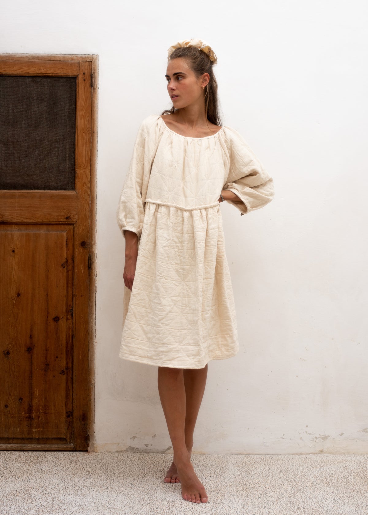 Claudel Balloon Dress — Makers Jacquard Cotton [last unit]