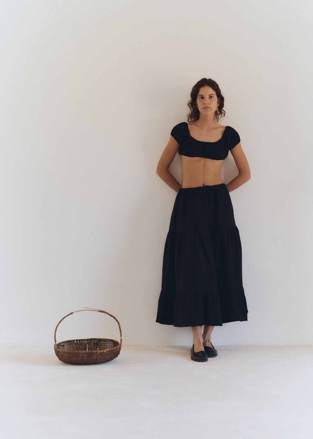 Rose Top - Black Cotton