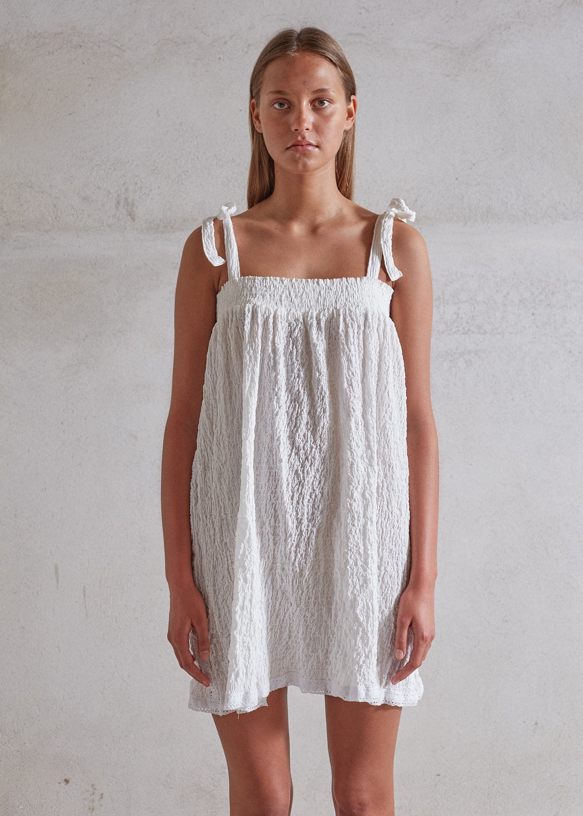 Étienne Dress - White Powder Cotton