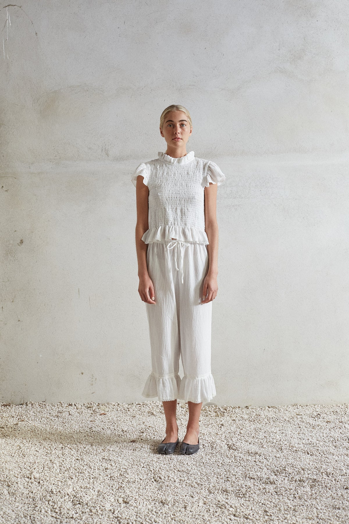 Chérie Pants - White Cotton