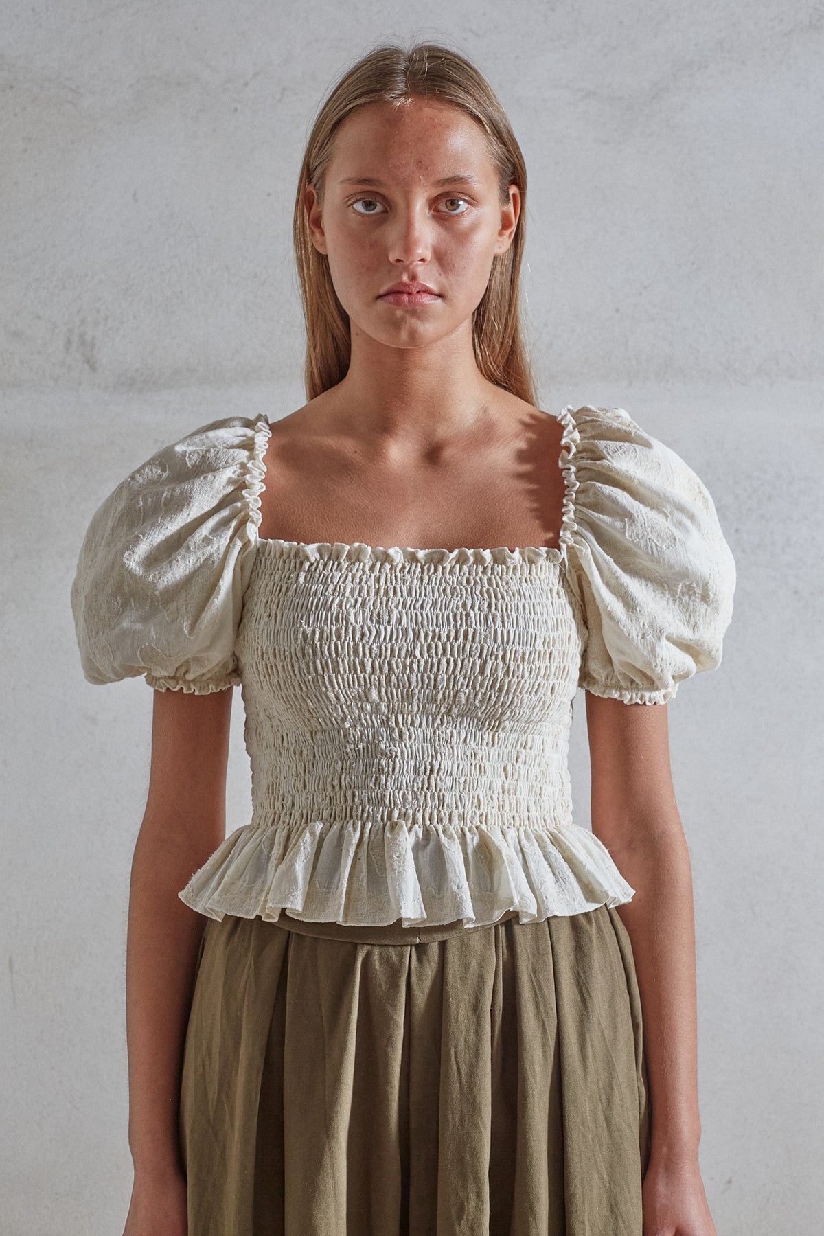 L'Amour Blouse - Rose Jacquard Cotton