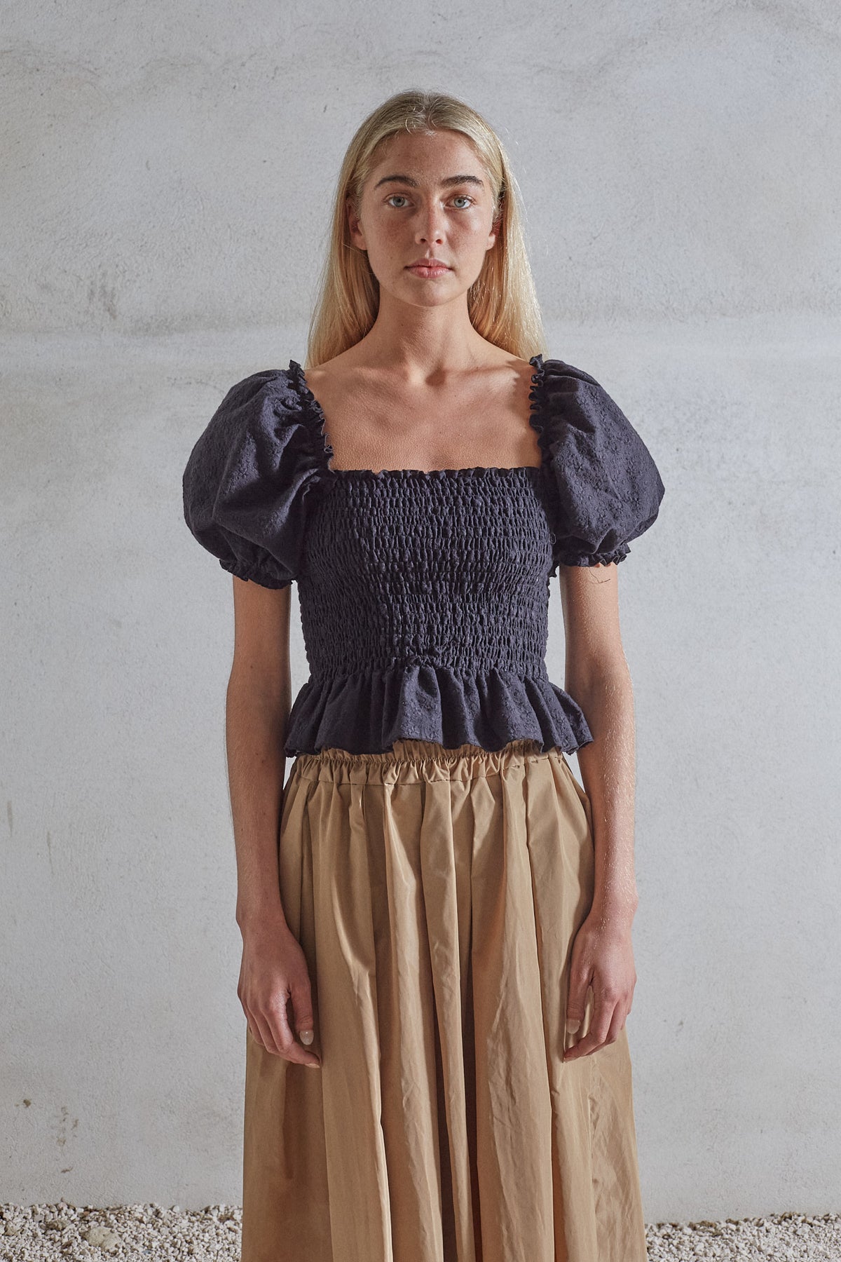 L'Amour Blouse - Black Embroidery Cotton