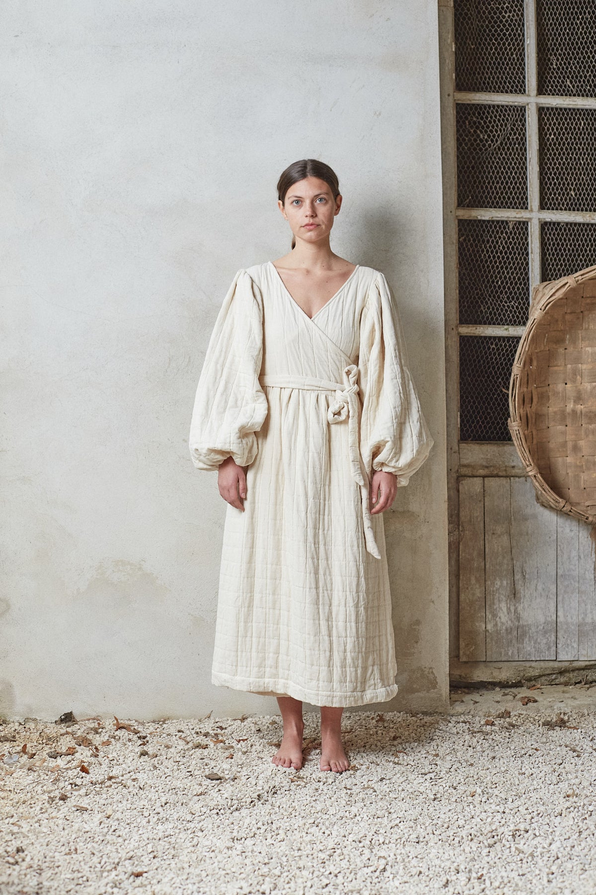 La Robe Prairie – Natural Quilted Cotton