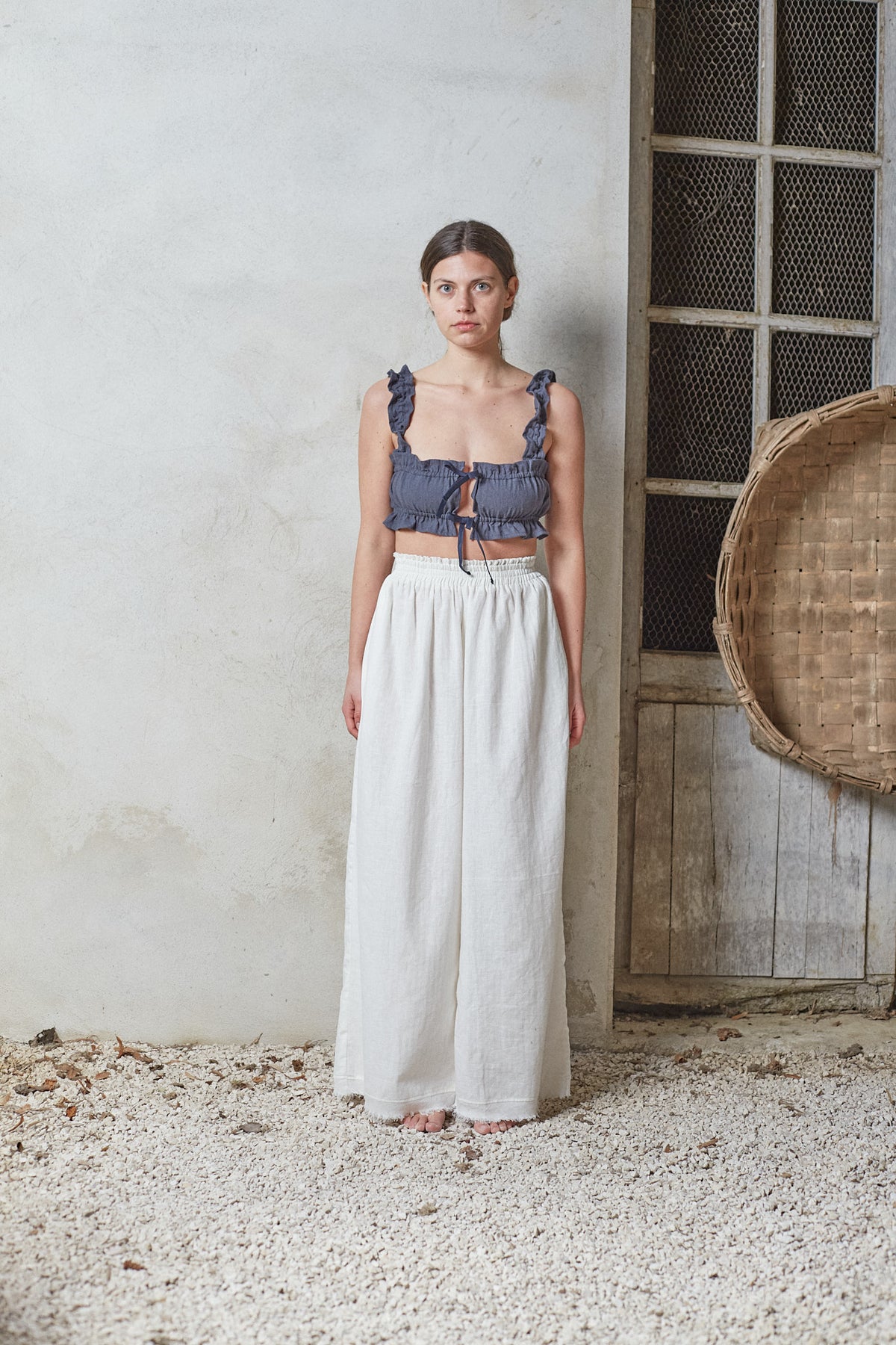 La Haut du Chiffonée – Navy Linen Cotton