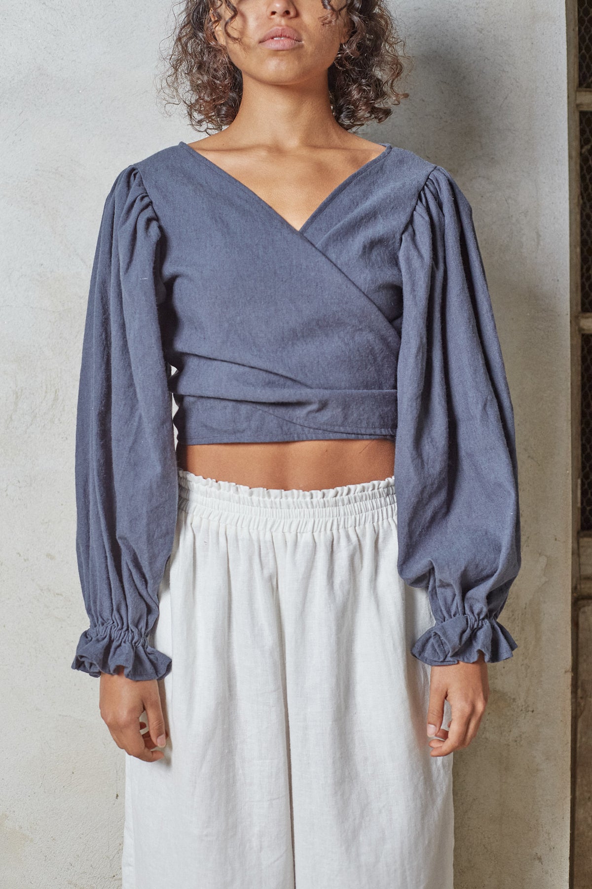 La Blouse Moisson – Navy Cotton Linen